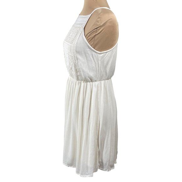 Mossimo Sundress Halter Cream Crochet Mini Size XS Extra Small - Picture 2 of 7